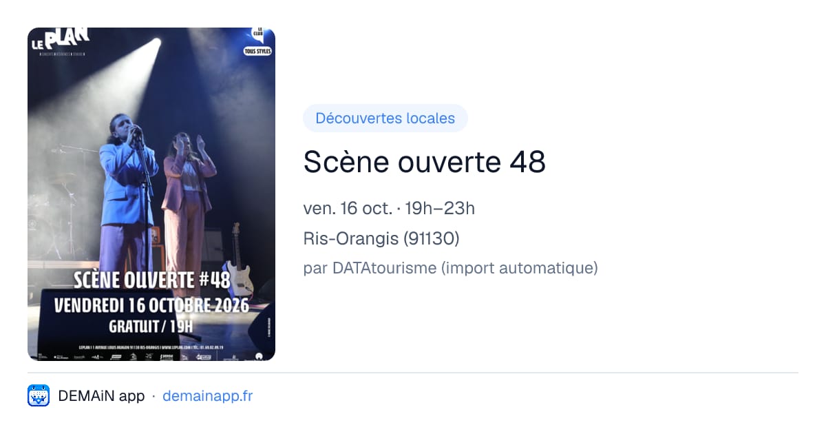 Scène ouverte 48 — Ris-Orangis