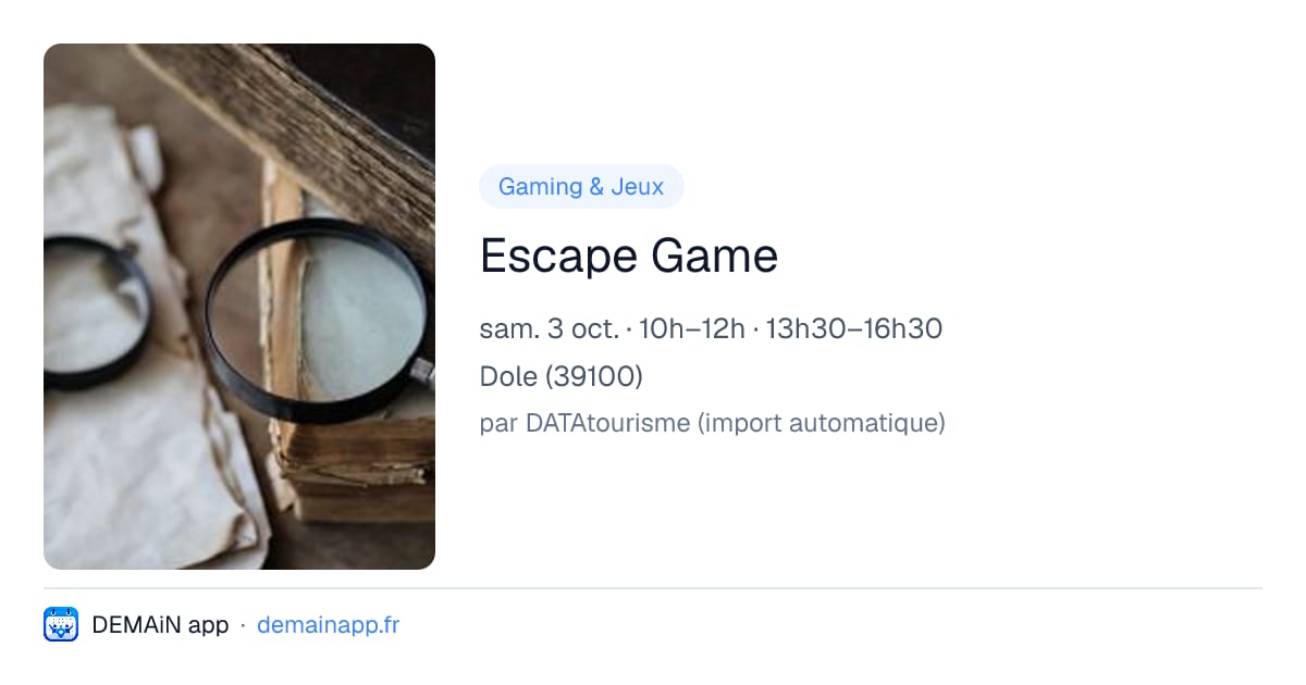 Escape Game — Dole
