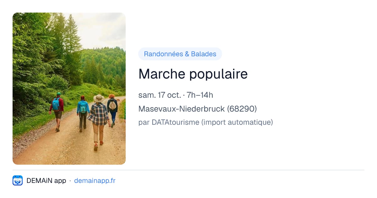 Marche populaire — Masevaux-Niederbruck
