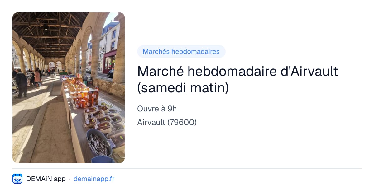 Marché hebdomadaire d'Airvault (samedi matin) — Airvault