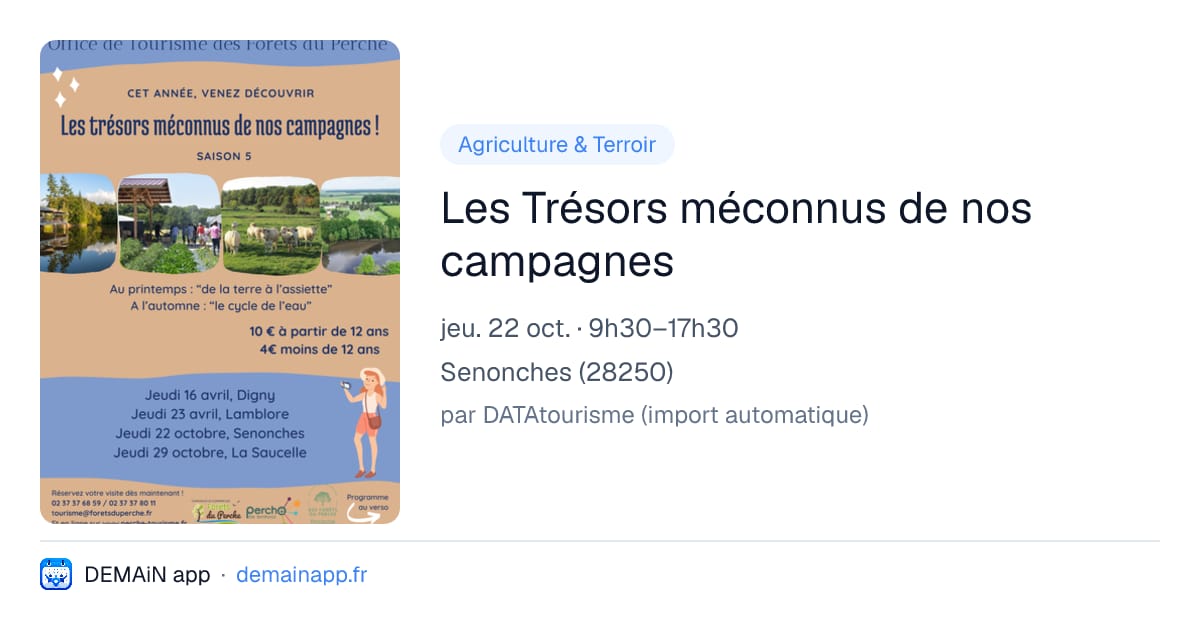 Les Trésors méconnus de nos campagnes — Senonches