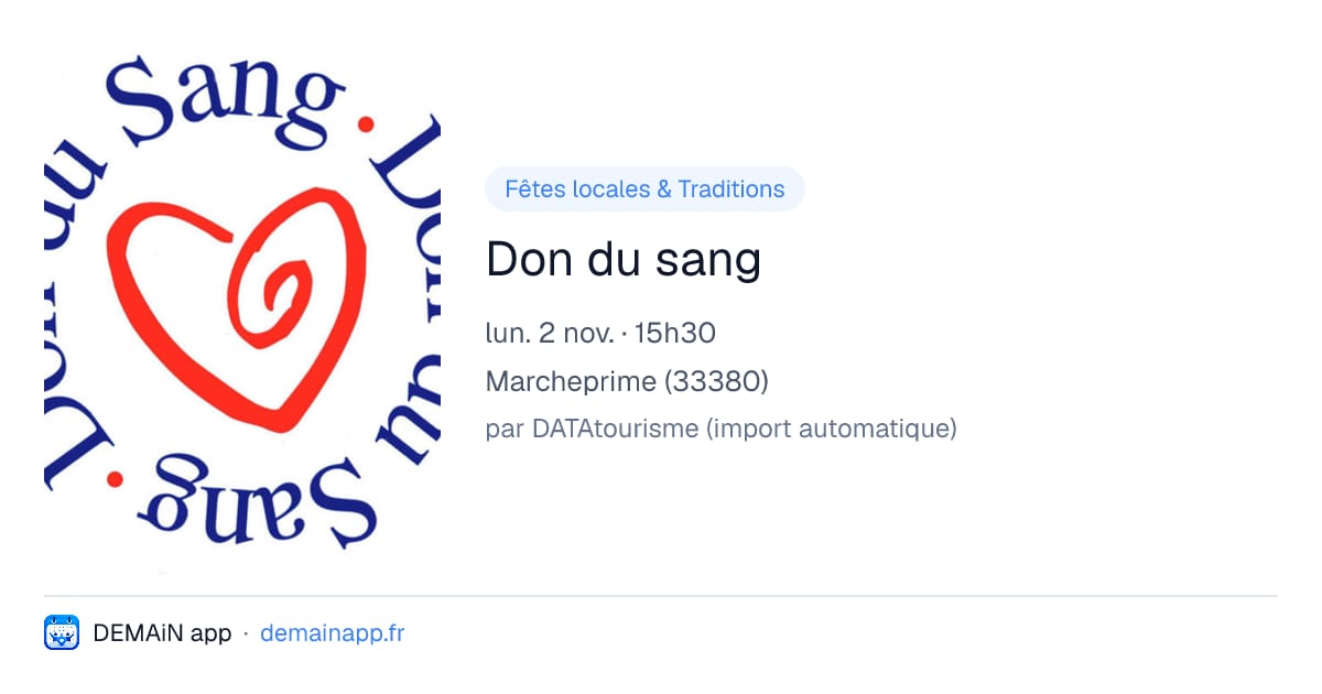 Don du sang — Marcheprime