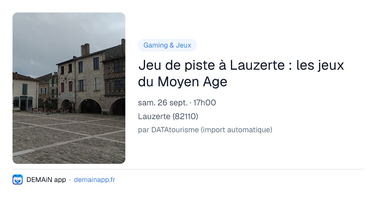 Jeu de piste à Lauzerte : les jeux du Moyen Age — Lauzerte