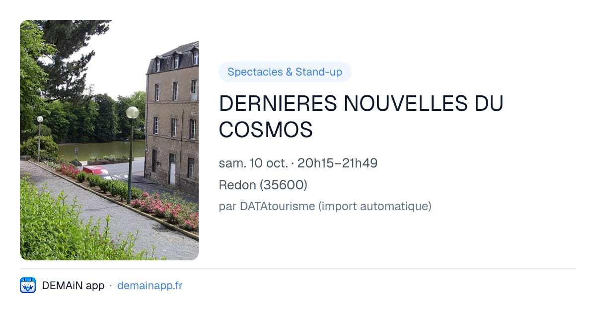 DERNIERES NOUVELLES DU COSMOS — Redon