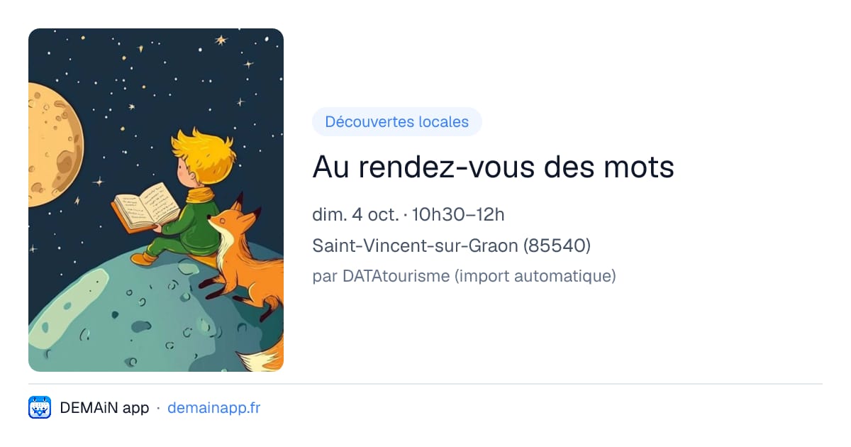 Au rendez-vous des mots — Saint-Vincent-sur-Graon