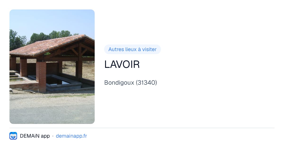 LAVOIR — Bondigoux