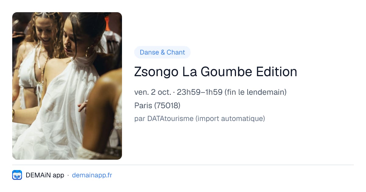 Zsongo La Goumbe Edition — Paris