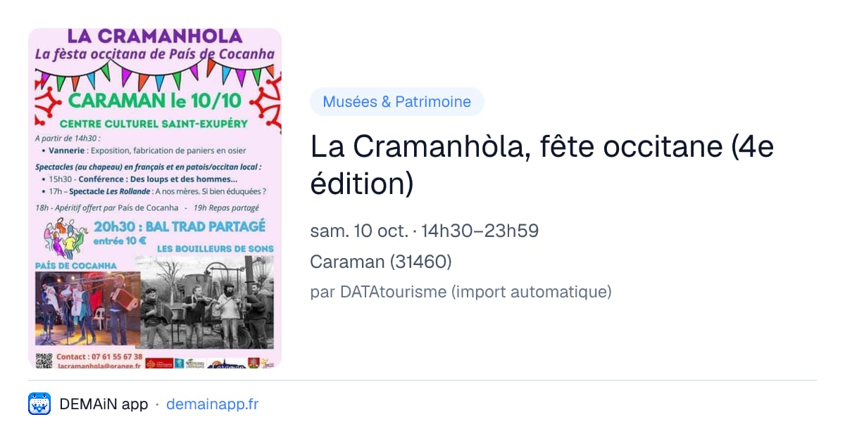 La Cramanhòla, fête occitane (4e édition) — Caraman