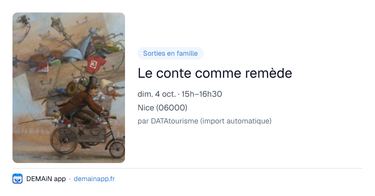 Le conte comme remède — Nice