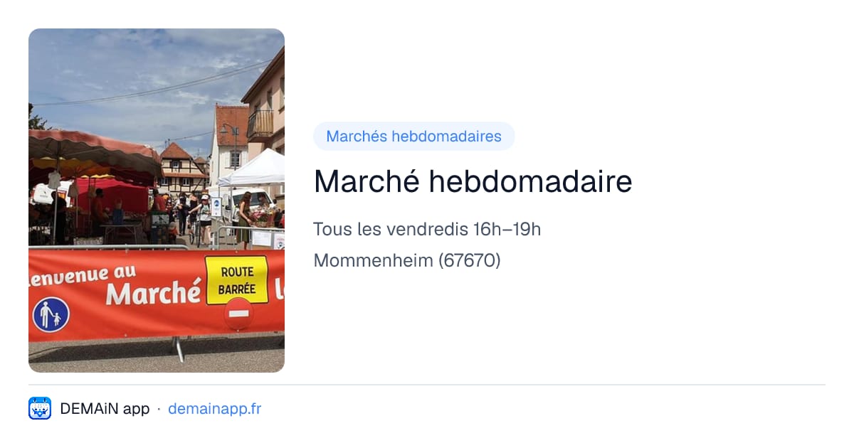 Marché hebdomadaire — Mommenheim