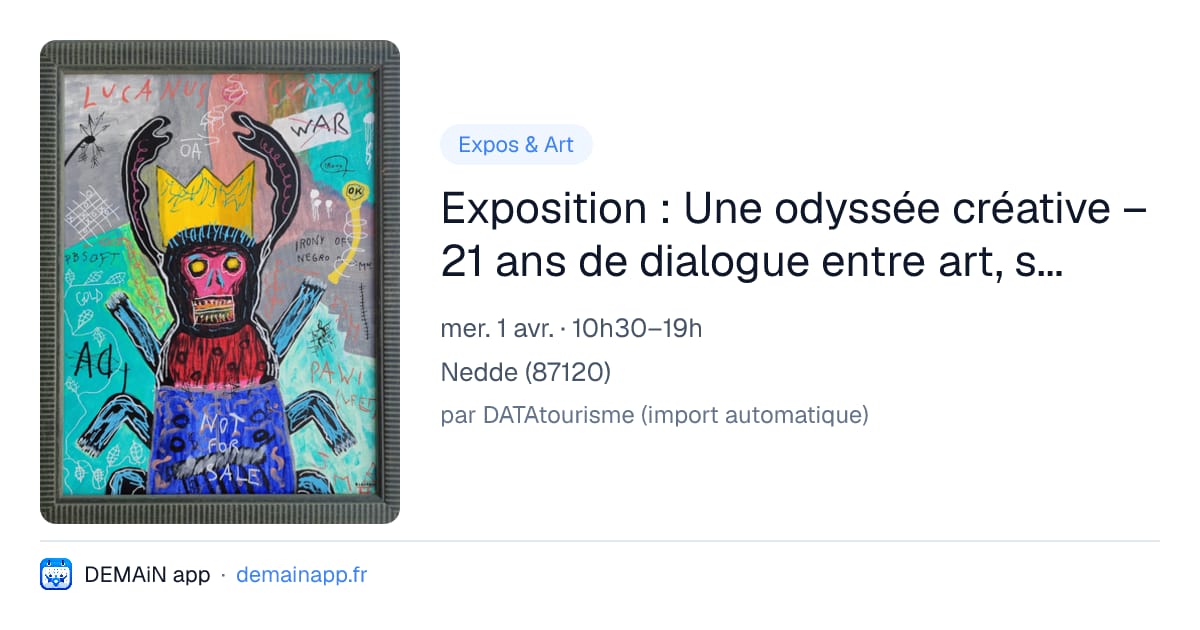 Exposition : Une odyssée créative – 21 ans de dialogue entre art, science & insectes — Nedde