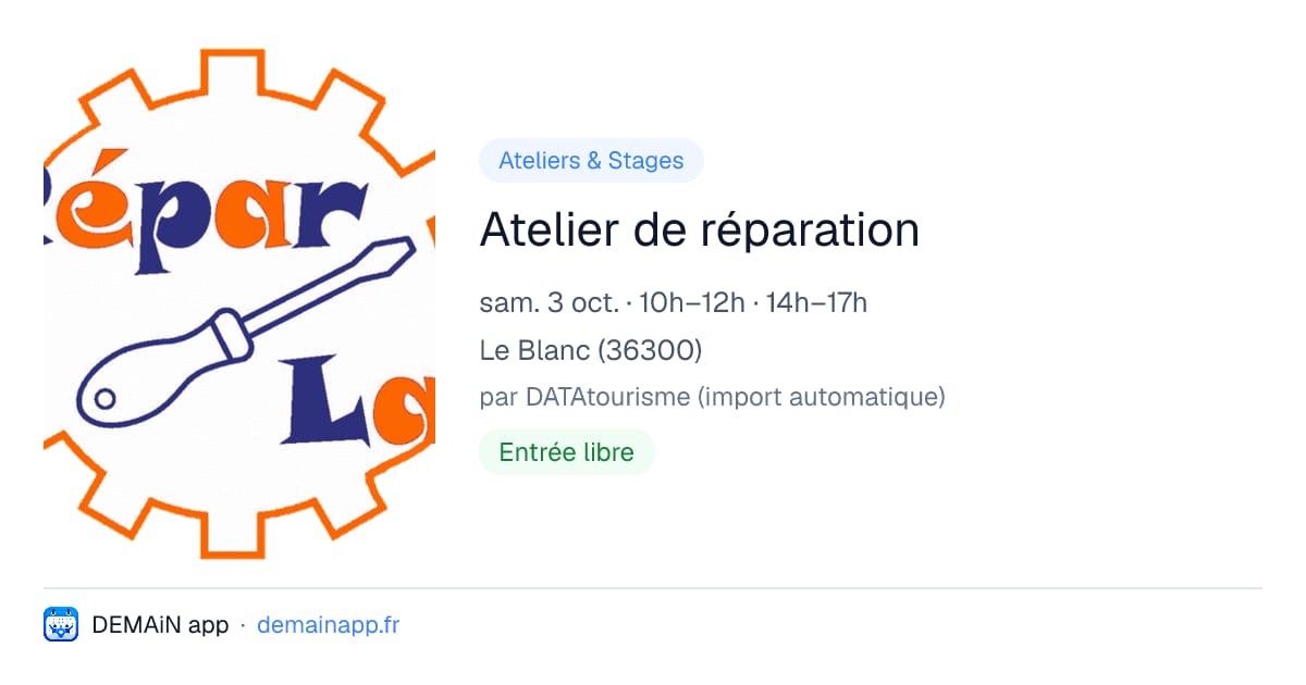 Atelier de réparation — Le Blanc