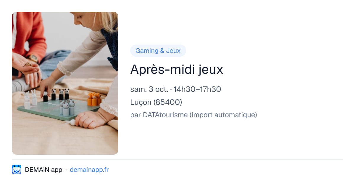 Après-midi jeux — Luçon