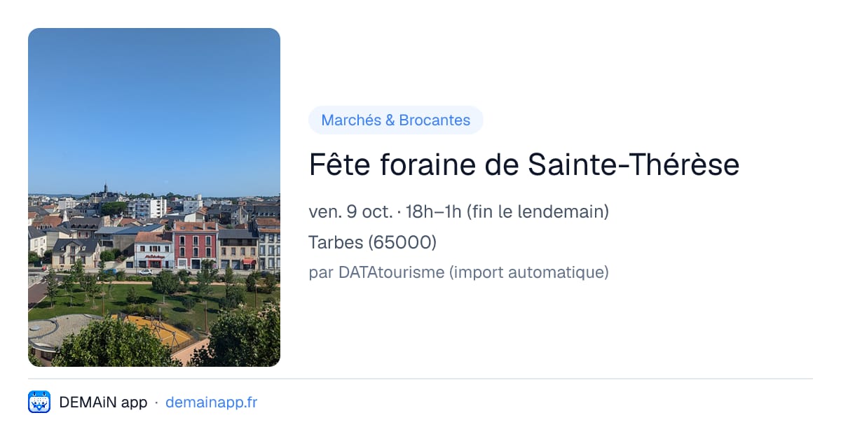 Fête foraine de Sainte-Thérèse — Tarbes