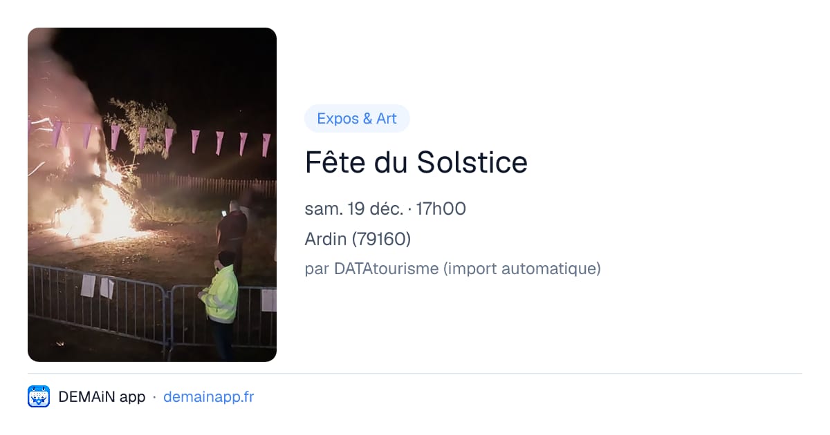 Fête du Solstice — Ardin