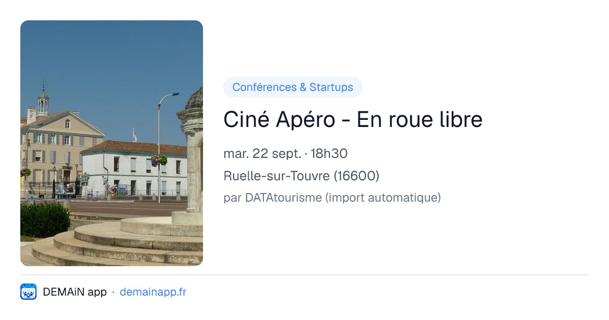 Ciné Apéro - En roue libre — Ruelle-sur-Touvre