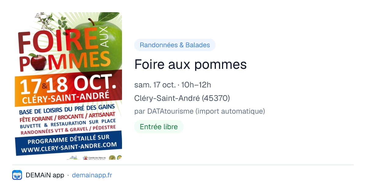 Foire aux pommes — Cléry-Saint-André