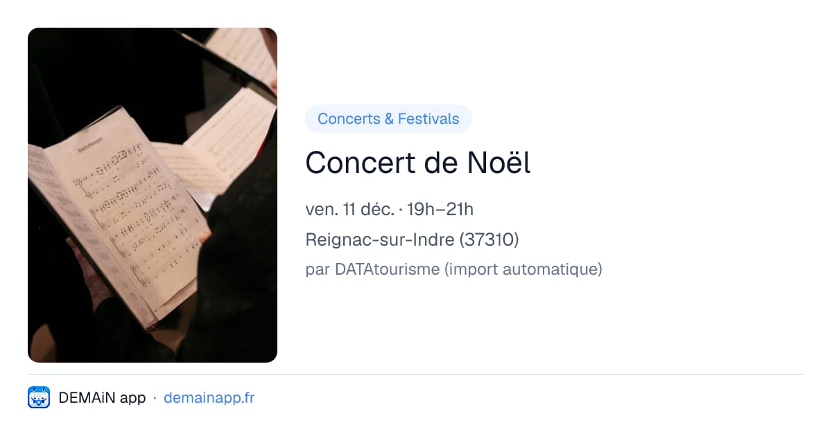 Concert de Noël — Reignac-sur-Indre