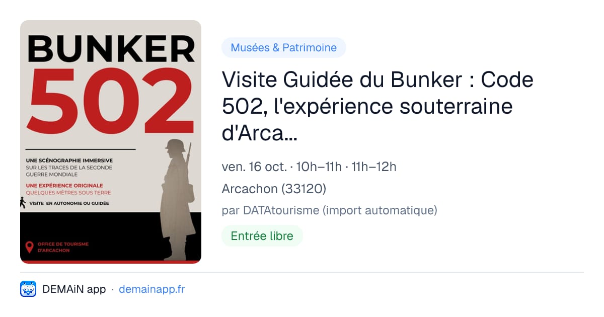 Visite Guidée du Bunker : Code 502, l'expérience souterraine d'Arcachon — Arcachon
