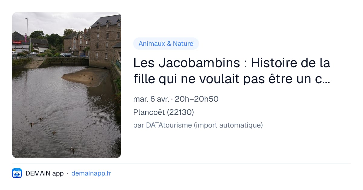 Les Jacobambins : Histoire de la fille qui ne voulait pas être un chien — Plancoët