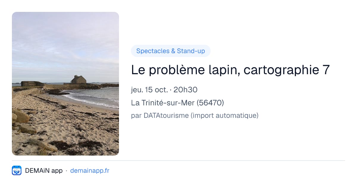 Le problème lapin, cartographie 7 — La Trinité-sur-Mer