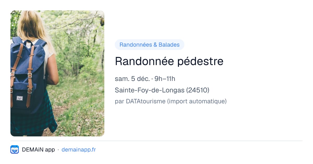 Randonnée pédestre — Sainte-Foy-de-Longas