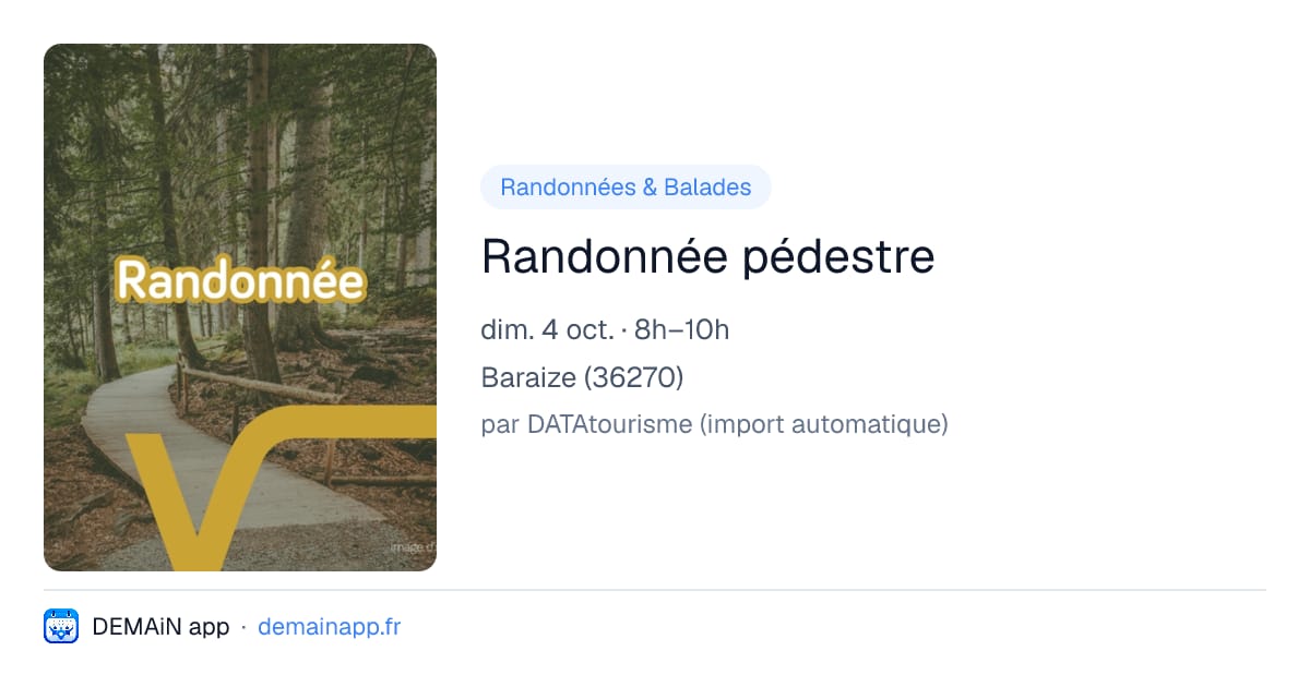 Randonnée pédestre — Baraize