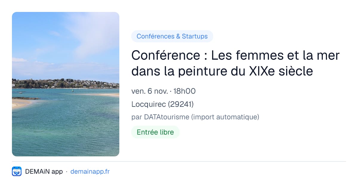 Conférence : Les femmes et la mer dans la peinture du XIXe siècle — Locquirec