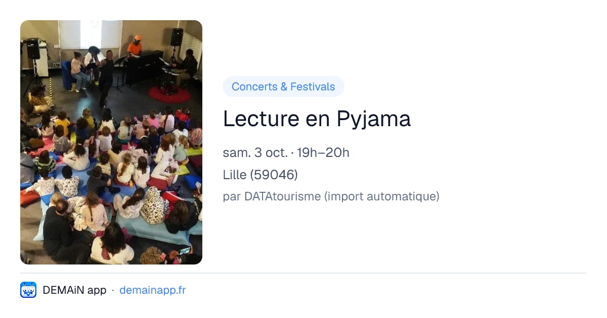 Lecture en Pyjama — Lille