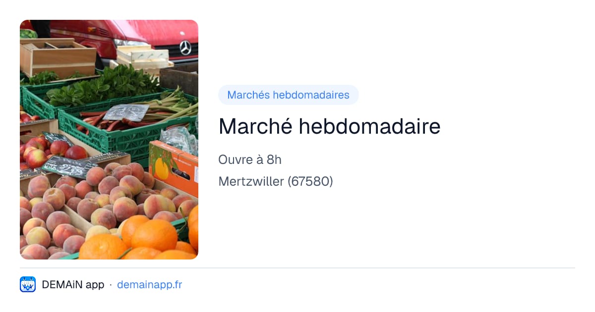 Marché hebdomadaire — Mertzwiller