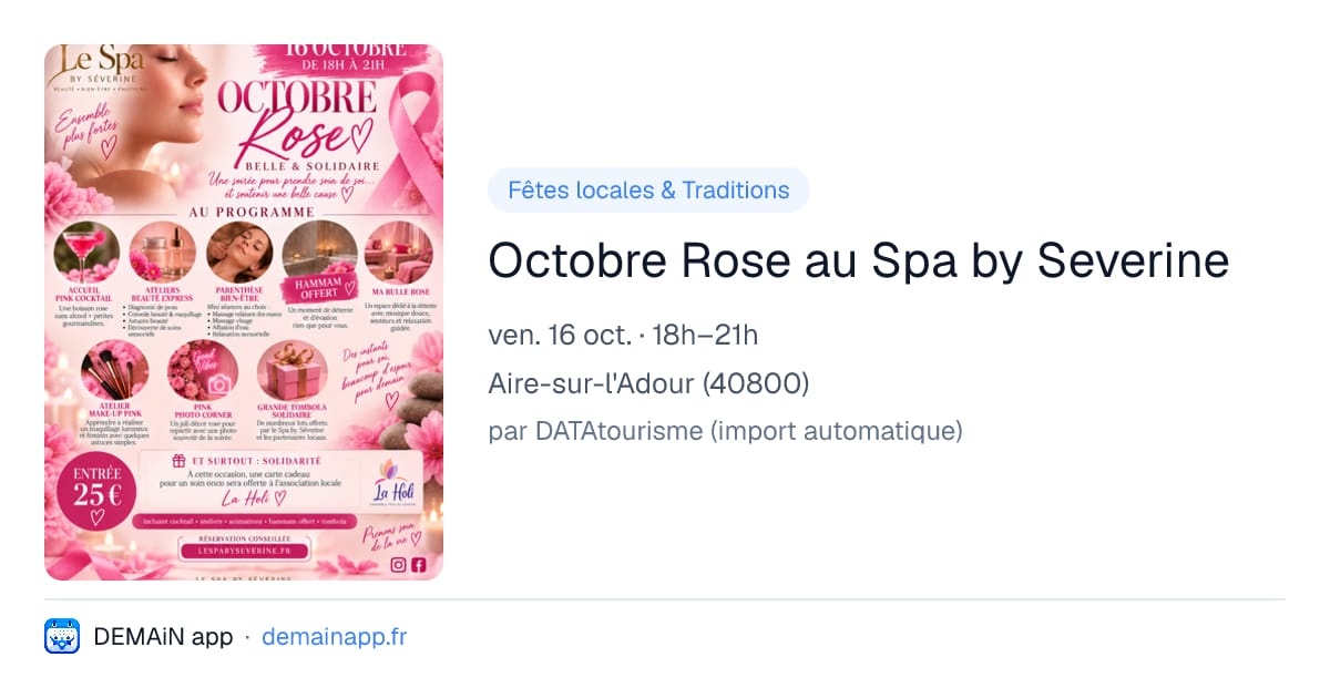 Octobre Rose au Spa by Severine — Aire-sur-l'Adour