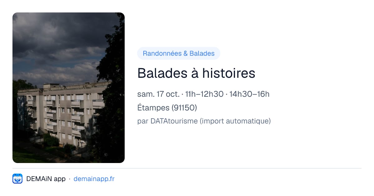 Balades à histoires — Étampes