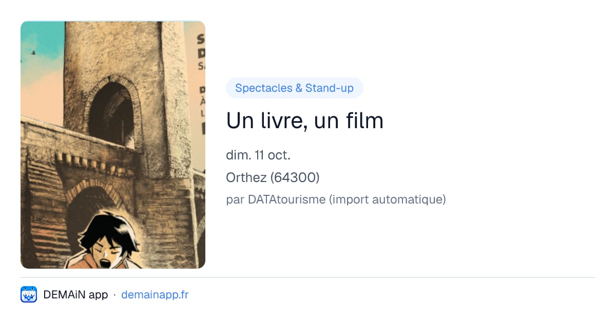Un livre, un film — Orthez