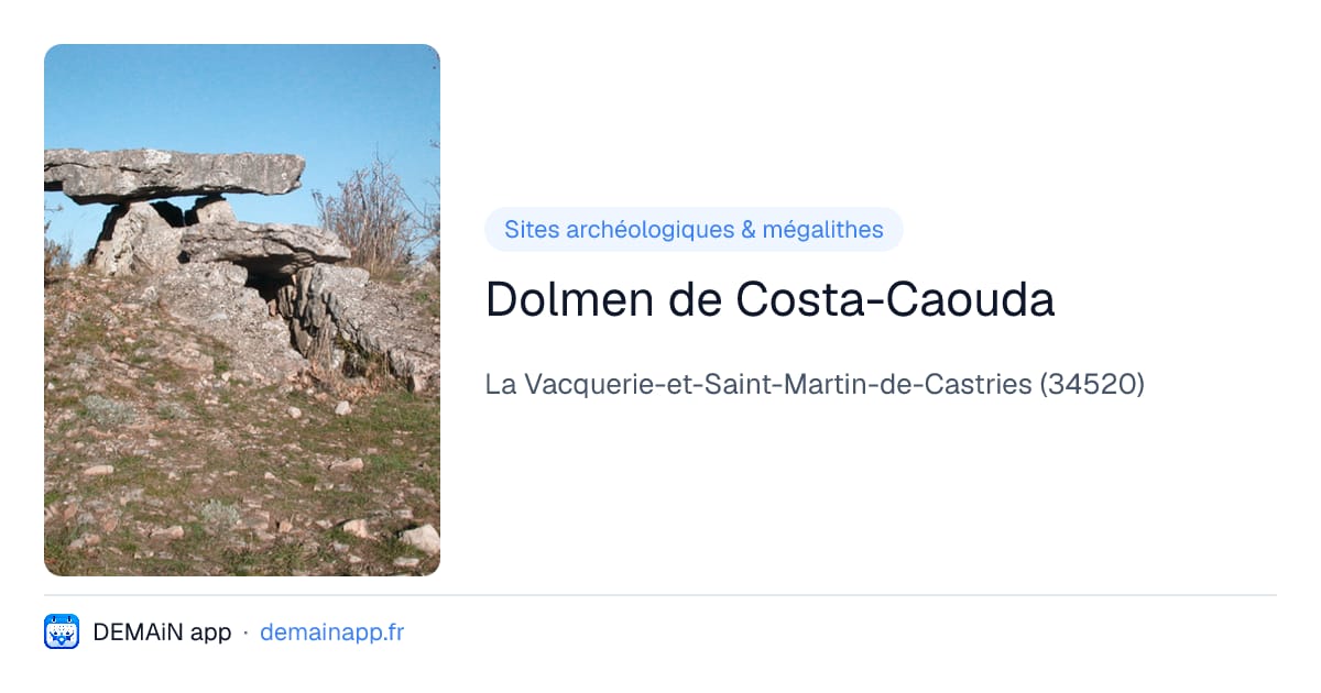 Dolmen de Costa-Caouda — La Vacquerie-et-Saint-Martin-de-Castries