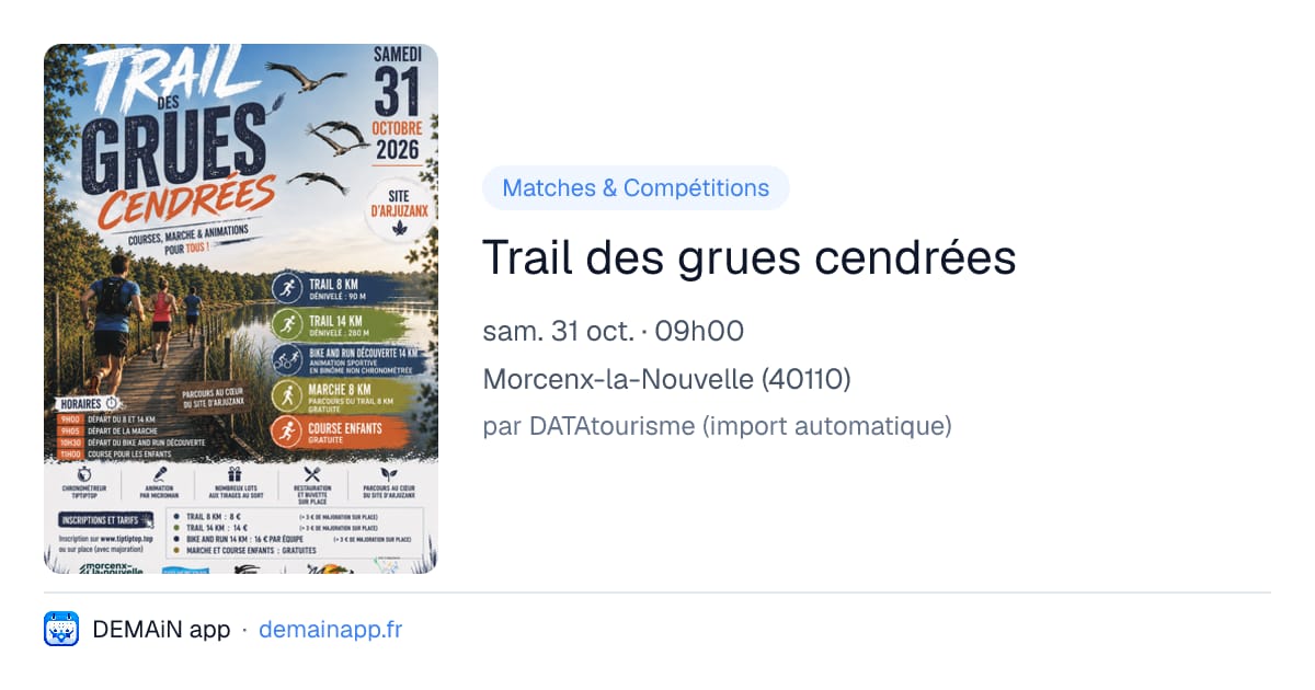 Trail des grues cendrées — Morcenx-la-Nouvelle