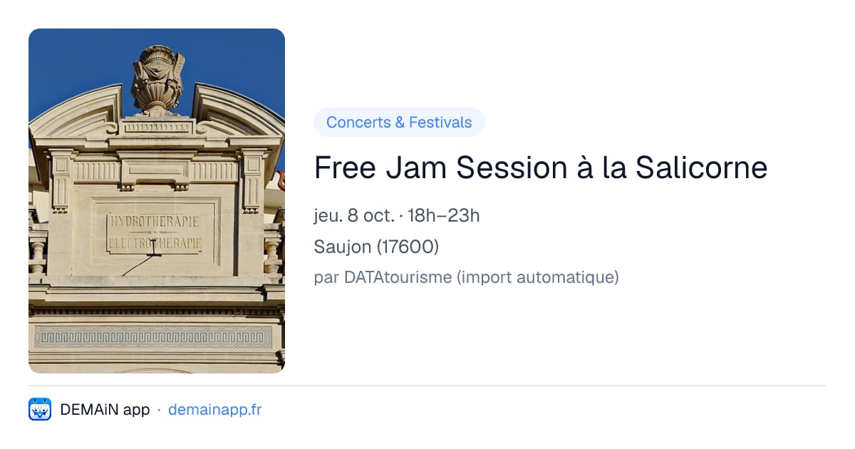 Free Jam Session à la Salicorne — Saujon