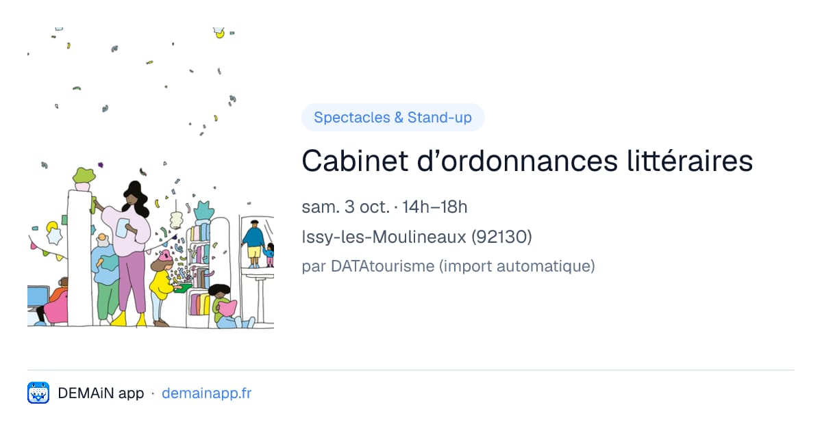 Cabinet d’ordonnances littéraires — Issy-les-Moulineaux
