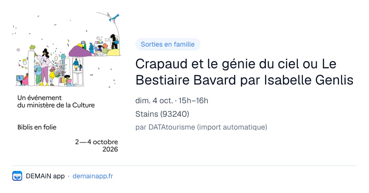 Crapaud et le génie du ciel ou Le Bestiaire Bavard par Isabelle Genlis — Stains