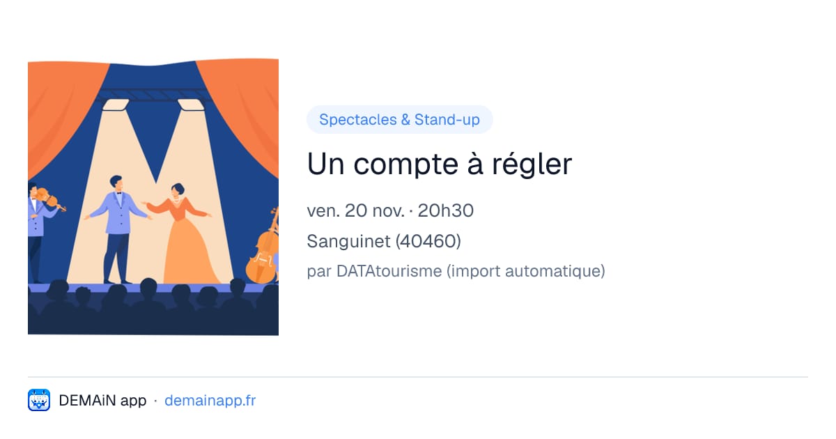 Un compte à régler — Sanguinet