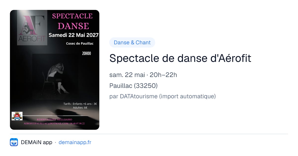 Spectacle de danse d'Aérofit — Pauillac