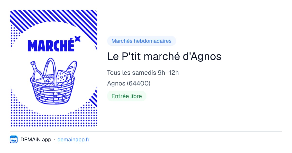 Le P'tit marché d'Agnos — Agnos
