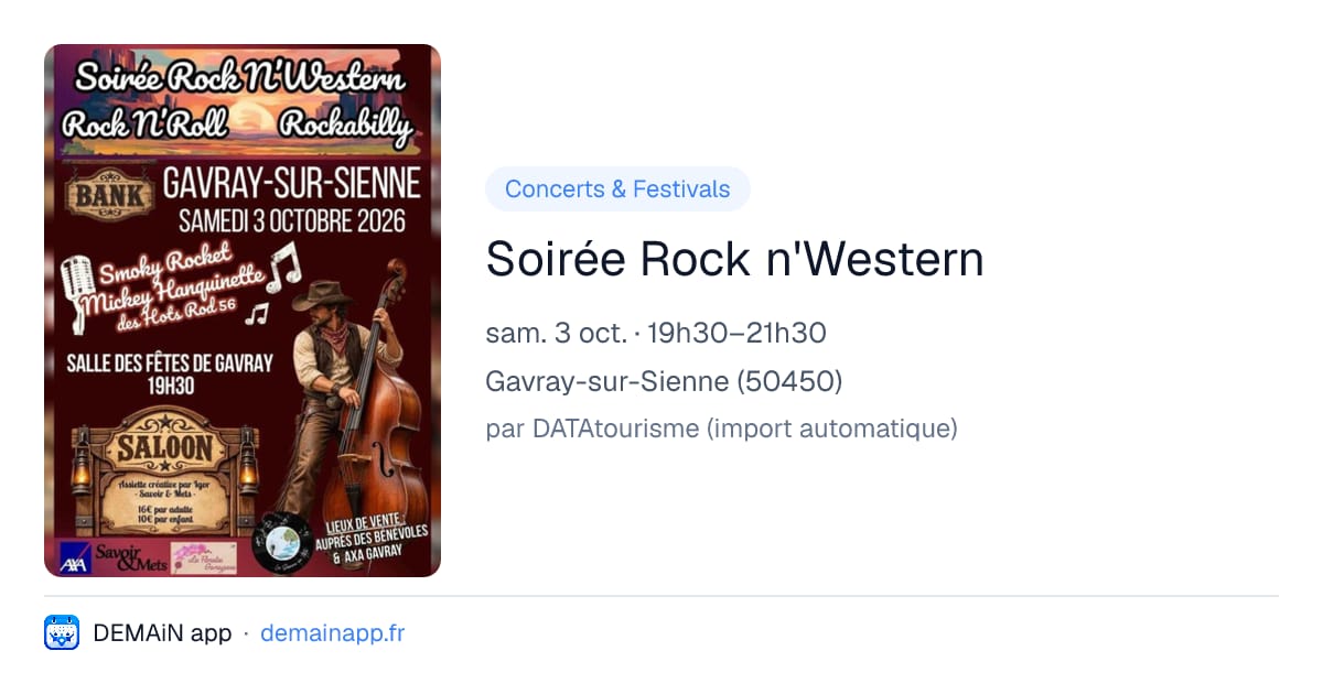 Soirée Rock n'Western — Gavray-sur-Sienne