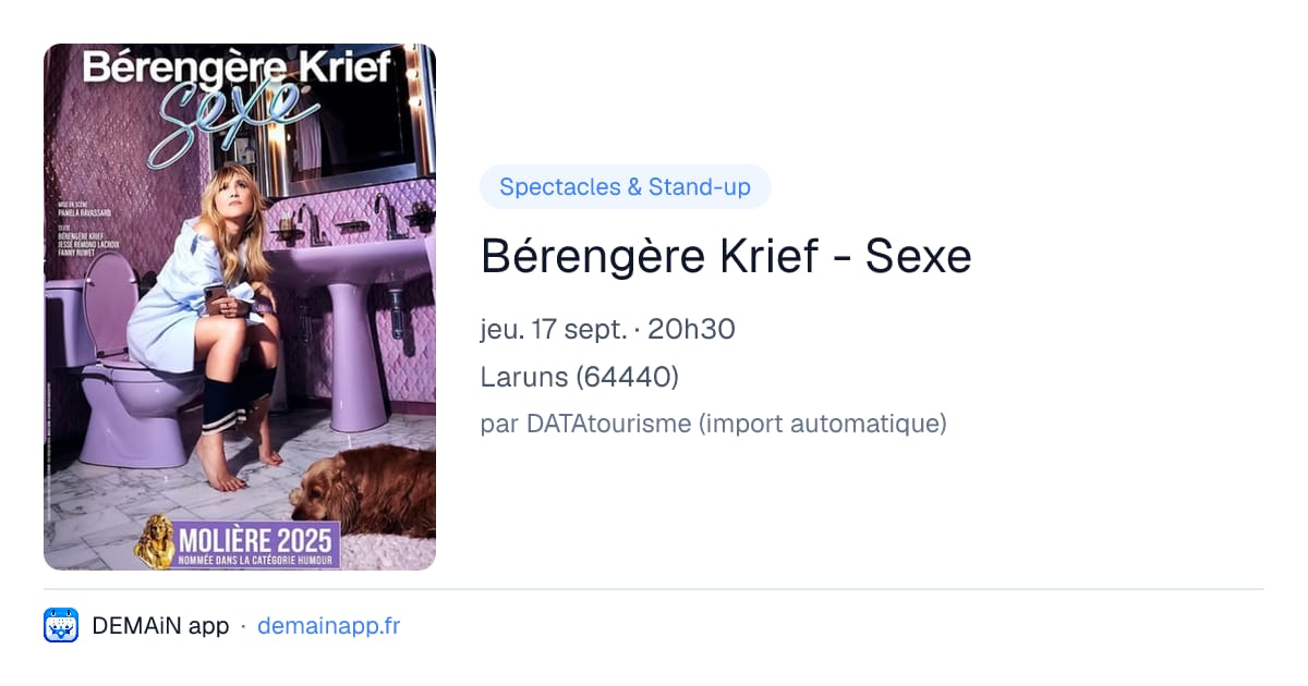 Bérengère Krief - Sexe — Laruns