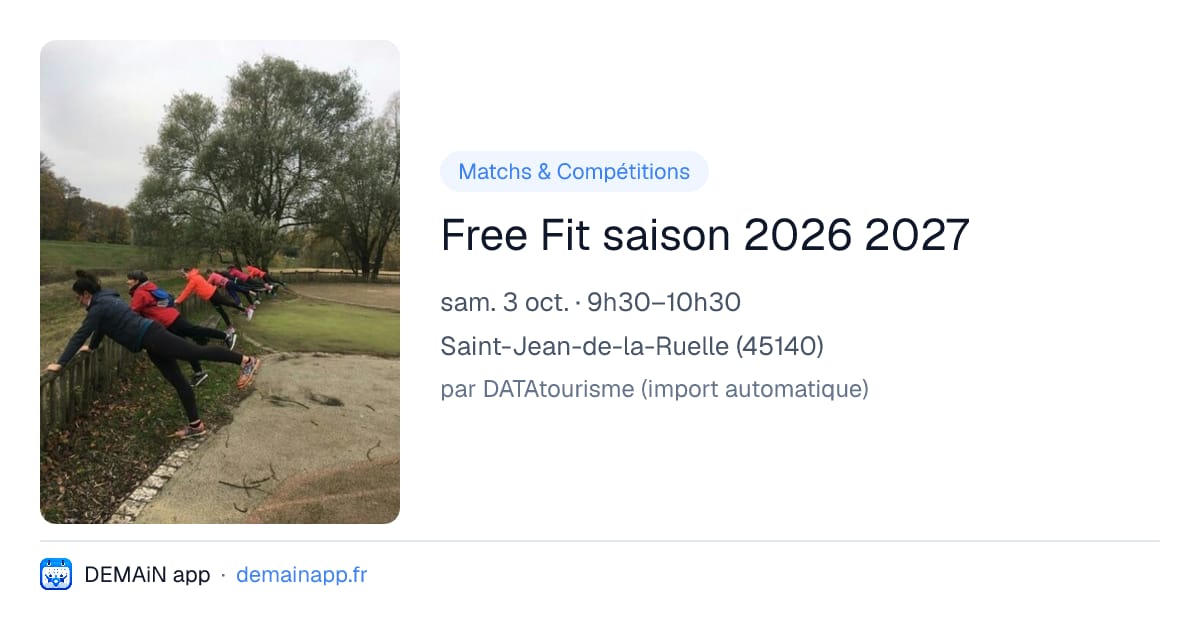 Free Fit saison 2026 2027 — Saint-Jean-de-la-Ruelle