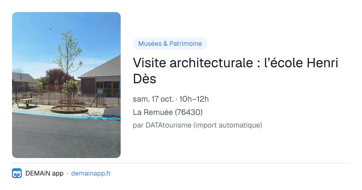 Visite architecturale : l’école Henri Dès — La Remuée