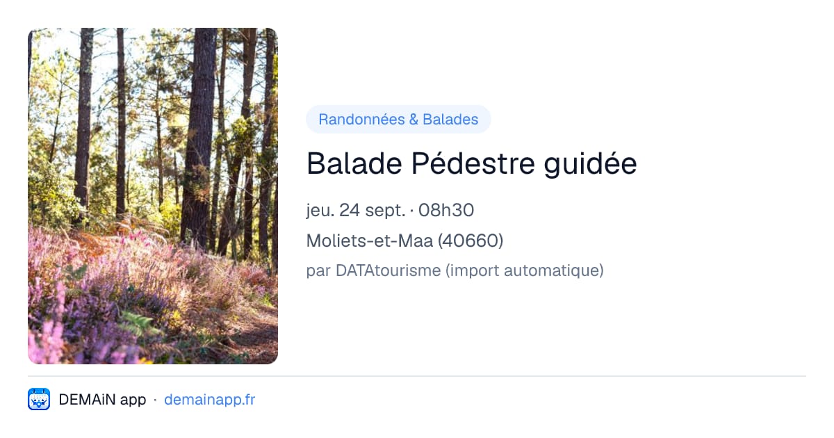 Balade Pédestre guidée — Moliets-et-Maa