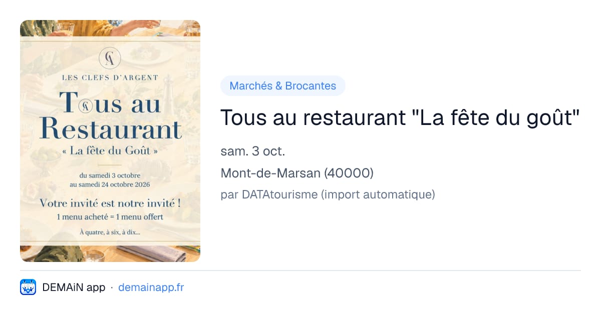 Tous au restaurant "La fête du goût" — Mont-de-Marsan