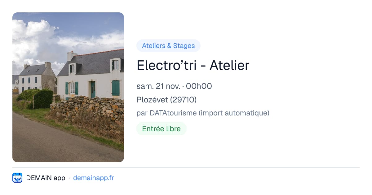 Electro’tri - Atelier — Plozévet