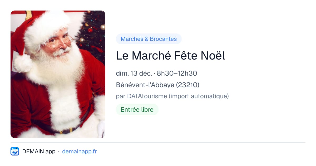 Le Marché Fête Noël — Bénévent-l'Abbaye
