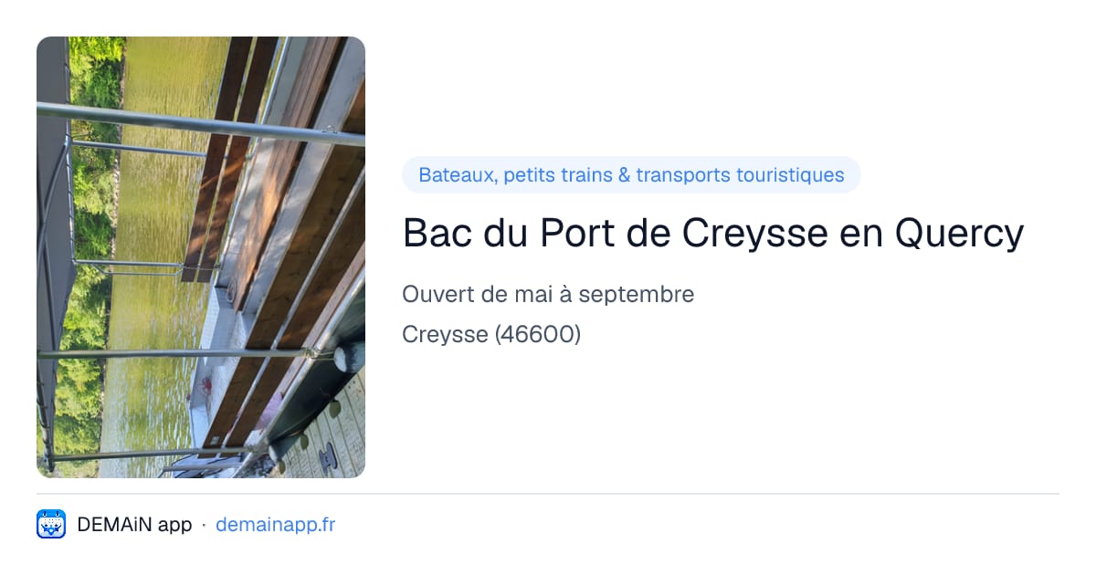 Bac du Port de Creysse en Quercy — Creysse